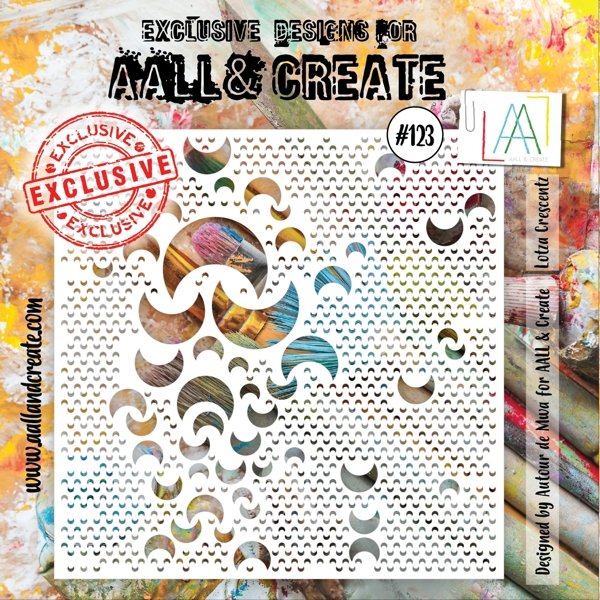 Aall & Create Aall & Create 6'x6' Stencil #123 - Lotza Crescentz