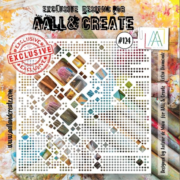 Aall & Create Aall & Create 6'x6' Stencil #124 - Lotza Diamonds