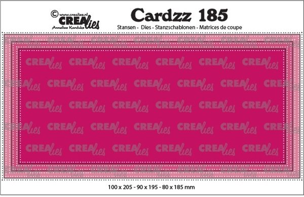 Crealies Crealies Cardzz Dies No. 185, Slimline E, With Double Dots CLCZ185