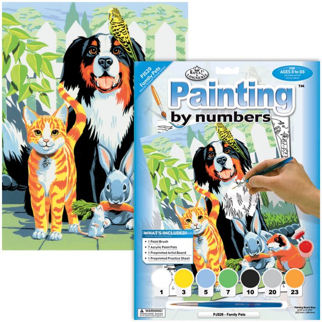 Royal & Langnickel Royal & Langnickel Painting By Numbers Family Pets A4 Art Kit