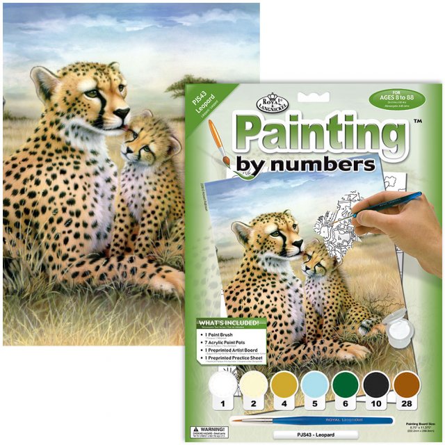 Royal & Langnickel Royal & Langnickel Painting By Numbers Leopard A4 Art Kit