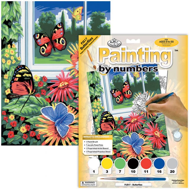 Royal & Langnickel Royal & Langnickel Painting By Numbers Butterflies A4 Art Kit