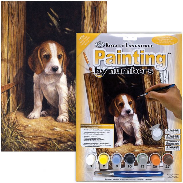 Royal & Langnickel Royal & Langnickel Painting By Numbers Beagle Puppy A4 Art Kit