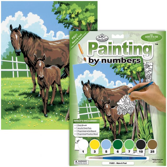 Royal & Langnickel Royal & Langnickel Painting By Numbers Mare And Foal A4 Art Kit