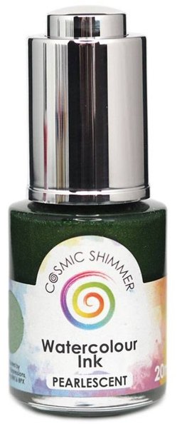 Creative Expressions Cosmic Shimmer Pearlescent Watercolour Ink Spruce Green 20ml 4 For £14.99