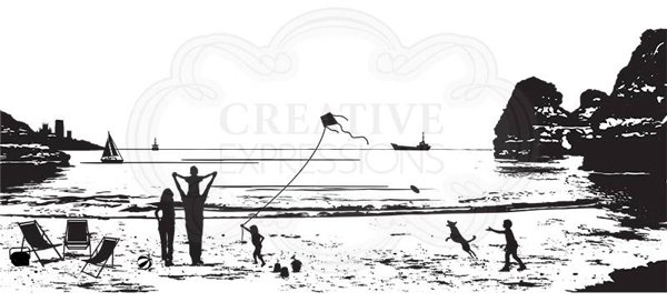 Creative Expressions Creative Expressions Designer Boutique Collection Summer Holidays DL Pre Cut Rubber Stamp