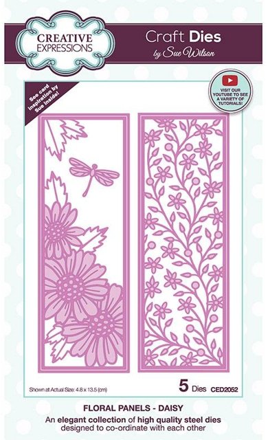Creative Expressions Sue Wilson Floral Panels Daisy Craft Die