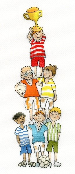 Bothy Threads Bothy Threads We're The Champions! Counted Cross Stitch Kit Girls Team or Boys XJA11