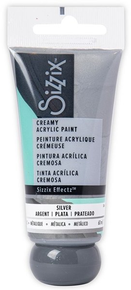 Sizzix Sizzix Effectz™ - Creamy Metallic Acrylic Paint, Silver, 60ml £4 Off Any 3