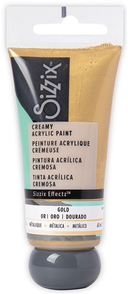 Sizzix Sizzix Effectz™ - Creamy Metallic Acrylic Paint, Gold, 60ml £4 Off Any 3