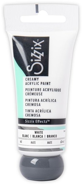 Sizzix Sizzix Effectz™ - Creamy Matte Acrylic Paint, White, 60ml £4 Off Any 3