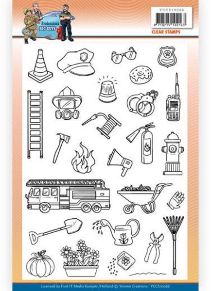 Yvonne Creations Yvonne Creations - Big Guys Professions Clear Stamp