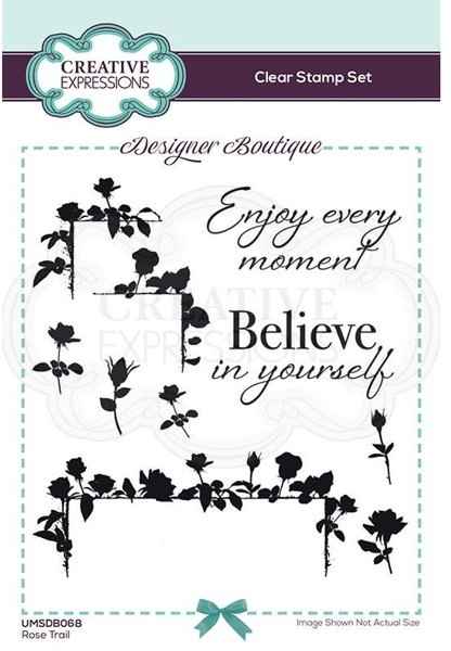 Creative Expressions Creative Expressions Designer Boutique Collection Rose Trail A6 Clear Stamp Set