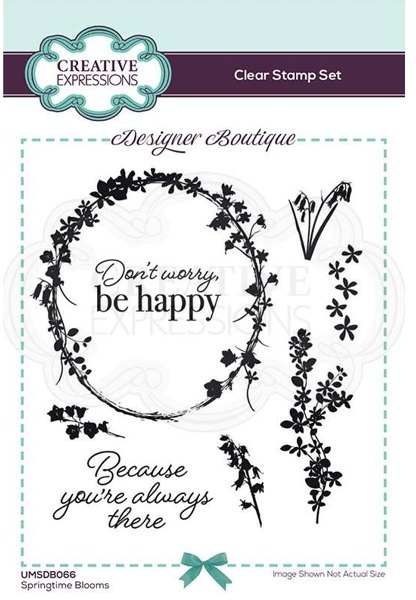 Creative Expressions Creative Expressions Designer Boutique Collection Springtime Blooms A6 Clear Stamp Set
