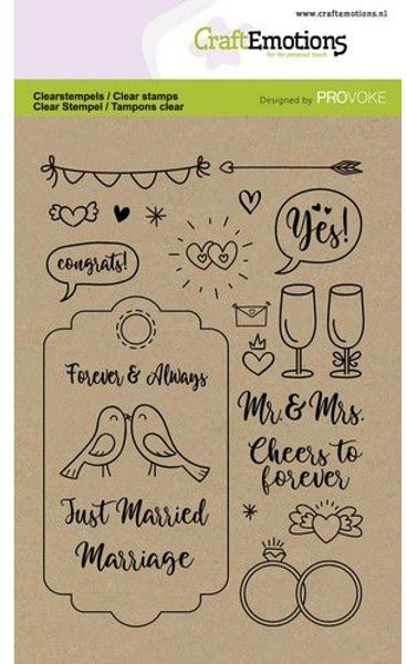 Craft Emotions CraftEmotions clearstamps A6 - Wedding