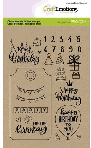Craft Emotions CraftEmotions Clearstamps A6 - Birthday