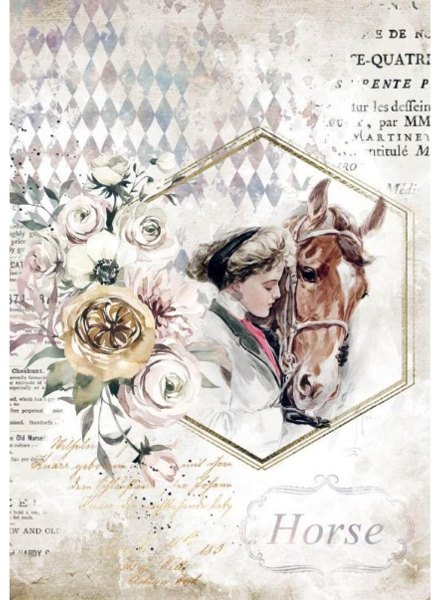 Stamperia Stamperia A4 Rice paper packed - Romantic Horses Lady Frame  – 5 for £9.99 DFSA4580