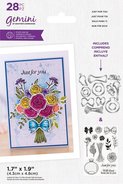 Crafter's Companion Gemini - Stamp & Die - Build-A-Bouquet - Just For You GEM-STD-BAB-JFY