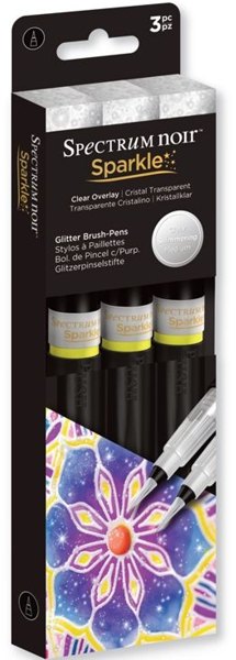 Crafter's Companion Spectrum Noir Sparkle (3PC)-Clear Overlay *Redesigned Package