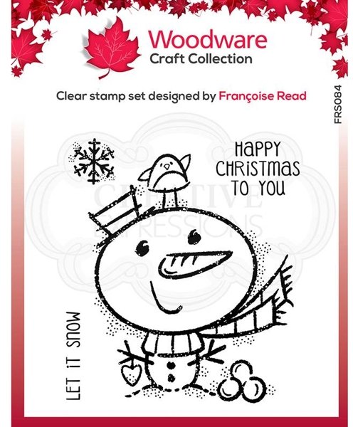 Woodware Woodware Clear Singles Little Snowman 4 in x 4 in stamp FRS084