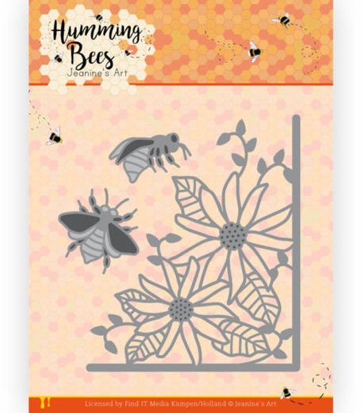 Jeanine's Art Jeanine's Art - Humming Bees - Flower Corner Die