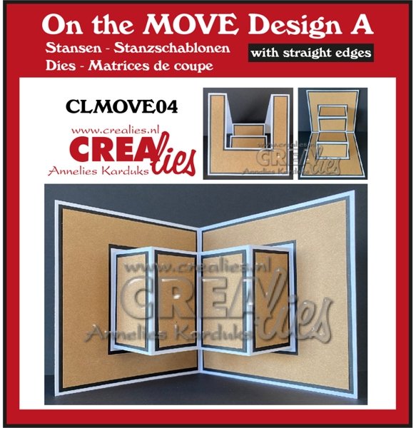Crealies Crealies On the MOVE Dies No. 4, Design A With Straight Edges CLMOVE04