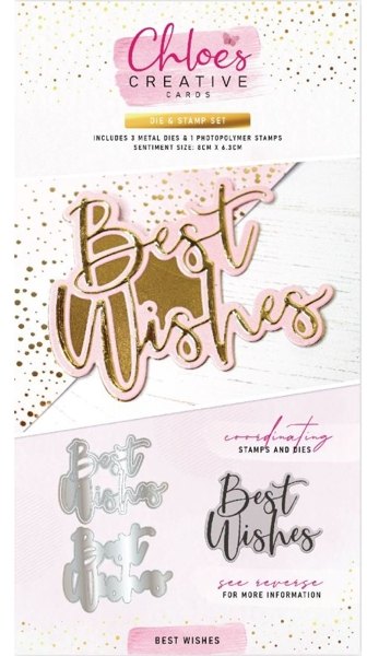 Stamps by Chloe Chloes Creative Cards Best Wishes Stamp and Die Set