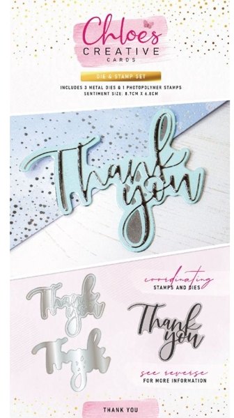Stamps by Chloe Chloes Creative Cards Thank You Stamp and Die Set