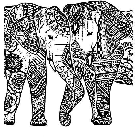 Crafty Individuals Crafty Individuals 'Happy Elephants' Red Rubber Stamp CI-562