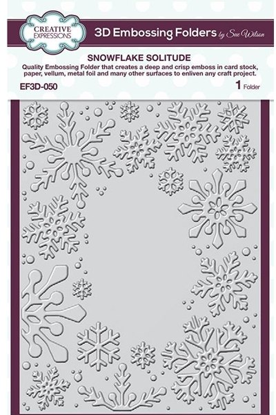 Creative Expressions Creative Expressions Snowflake Solitude 5 3/4 in x 7 1/2 in 3D Embossing Folder