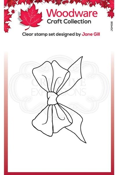 Woodware Woodware Clear Singles Mini Big Bow 3.8 in x 2.6 in Stamp