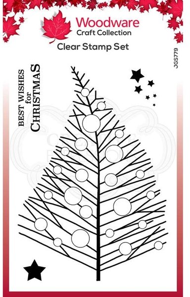 Creative Expressions Woodware Clear Singles Bubble Twiggy Tree 4 in x 6 in Stamp
