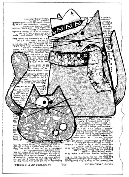Crafty Individuals Crafty Individuals 'Trilby Cats' Red Rubber Stamp CI-568