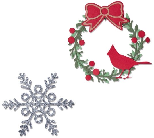 Sizzix Sizzix Thinlits Die Set 9PK - Wreath & Snowflake