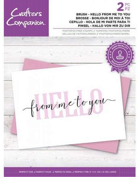 Crafter's Companion Crafters Companion Brush Lettering Stamp – Hello From Me To You