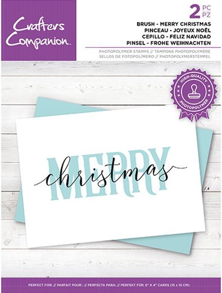 Crafter's Companion Crafters Companion Brush Lettering Stamp – Merry Christmas