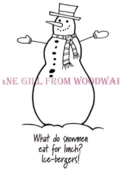 Woodware Woodware Stamps Funny Snowman