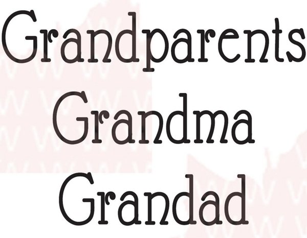 Woodware Woodware Stamps Tiddlers Grandparents Grandma Grandad