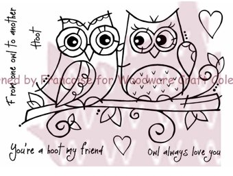 Woodware Woodware Stamps Owl Love