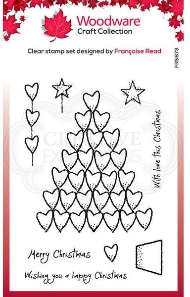 Woodware Woodware Clear Singles Heart Tree 4 in x 6 in Stamp