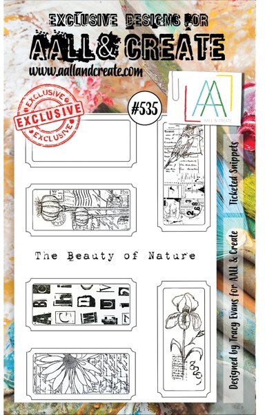 Aall & Create Aall & Create A6 Stamp #535 - Ticketed Snippets