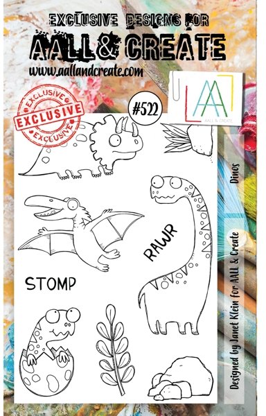 Aall & Create Aall & Create A6 Stamp #522 - Dinos