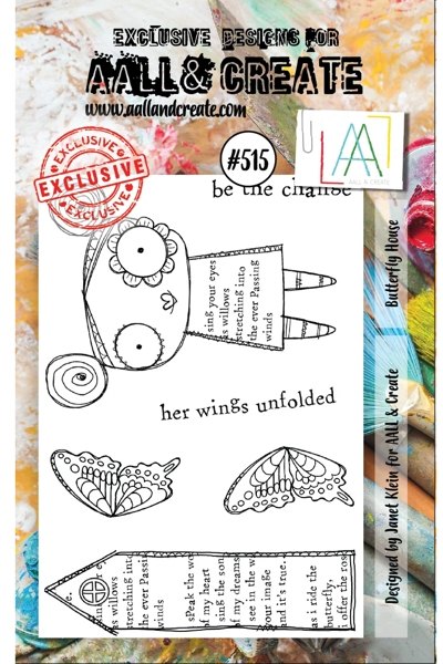 Aall & Create Aall & Create A7 Stamp #515 - Butterfly House