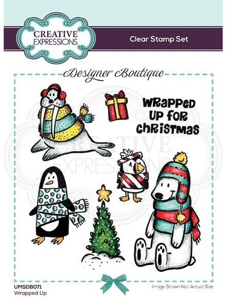 Creative Expressions Creative Expressions Designer Boutique Collection Wrapped Up A6 Clear Stamp Set