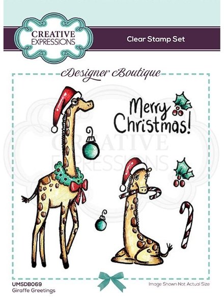 Creative Expressions Creative Expressions Designer Boutique Collection Giraffe Greetings A6 Clear Stamp Set