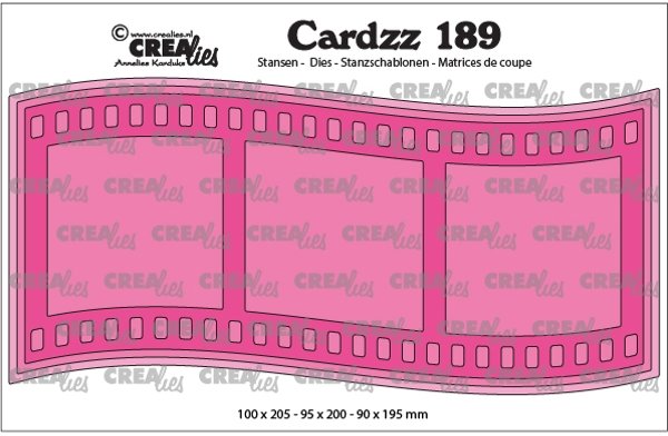 Crealies Crealies Cardzz dies no. 189, Slimline I, Filmstrip CLCZ189