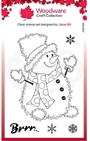 Woodware Woodware Clear Singles Festive Fuzzies - Snowman 4 in x 6 in Stamp