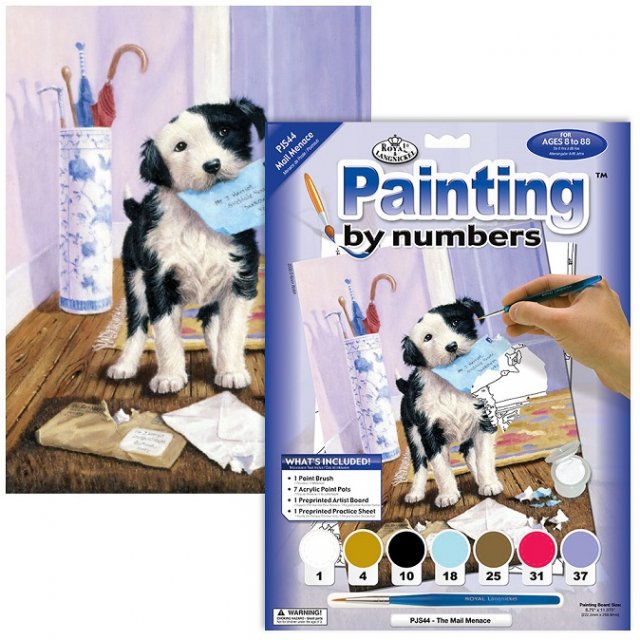 Royal & Langnickel Royal & Langnickel Painting By Numbers The Mail Menace A4 Art Kit