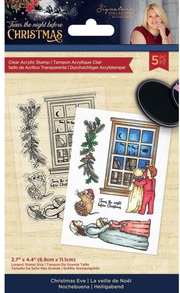 Crafter's Companion Sara Twas the Night Before Christmas - Acrylic Stamp - Christmas Eve