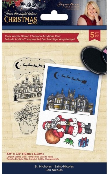 Crafter's Companion Sara Twas the Night Before Christmas - Acrylic Stamp - St. Nicholas